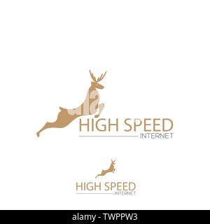 Dear Deer Logo. A simple, versatile, modern and multipurpose logo. Stock Vector