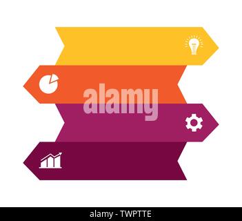 arrows labels infographics business icons vector illustration design ...