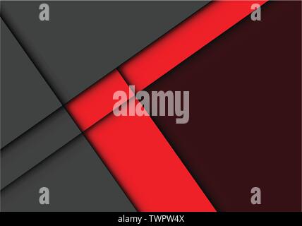 Abstract red gray arrow with black blank space design modern futuristic ...