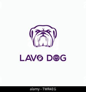 Dog logo.Design elements for logo, label, sign. Vector illustration Stock Vector