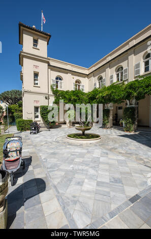 The Convent (Governor's Residence), Convent Place, Main Street, Gibraltar on annual charity day open day of the gardens Stock Photo