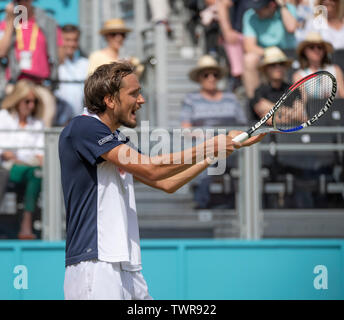 Russian professional tennis player Daniil Medvedev competes against Russian professional tennis player Daniil Medvedev competes against
