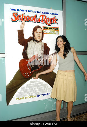 Sarah Silverman at the World Premiere of 'School of Rock' at the Cinerama Dome at the ArcLight Hollywood in Hollywood, CA. The event took place on Wednesday, September 24, 2003.  Photo credit: SBM / PictureLux File Reference # 33790-2868SMBPLX  For Editorial Use Only -  All Rights Reserved Stock Photo