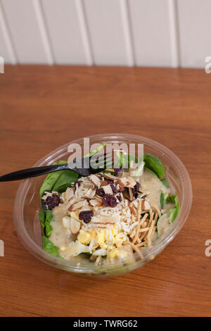 Bowl of healthy, fresh salad ready to eat Stock Photo