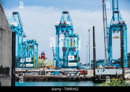 Work in progress during building of Vado Ligure port new cargo