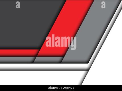 Abstract red grey arrow overlap with dark blank space design modern futuristic background vector illustration. Stock Vector