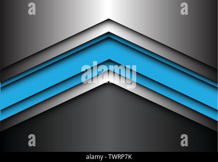 Abstract blue arrow on metal circle mesh design modern futuristic ...