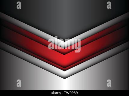 Abstract red arrow on metal circle mesh design modern futuristic ...