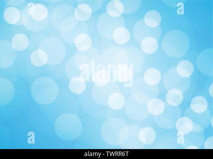 Abstract blue bokeh light luxury background vector illustration. Stock Vector