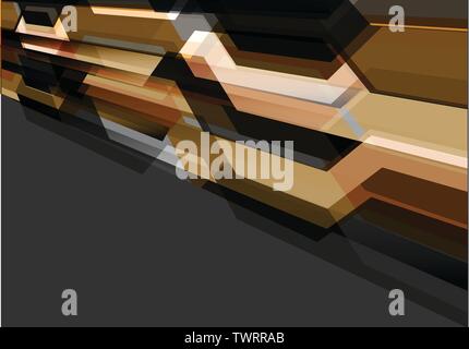 Abstract orange polygon technology futuristic on gray background vector illustration. Stock Vector