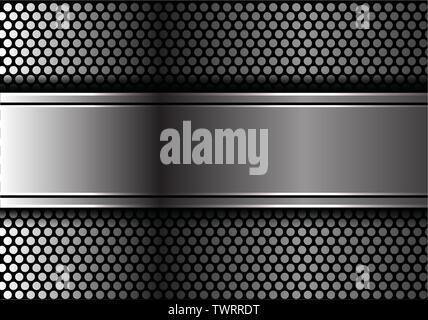 Abstract white bokeh light on gray luxury background vector illustration. Stock Vector