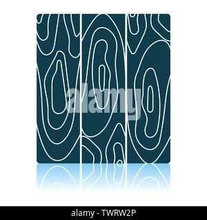 Icon Of Parquet Plank Pattern. Shadow Reflection Design. Vector Illustration. Stock Vector