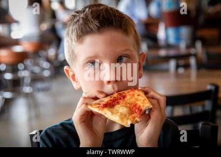 Boy playing video game Stock Photo