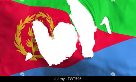 Ragged Eritrea flag Stock Photo