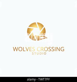 Fox Logo Template.This logo design suitable for business, fox, animal, orange, studio, entertainment, media, etc Stock Vector