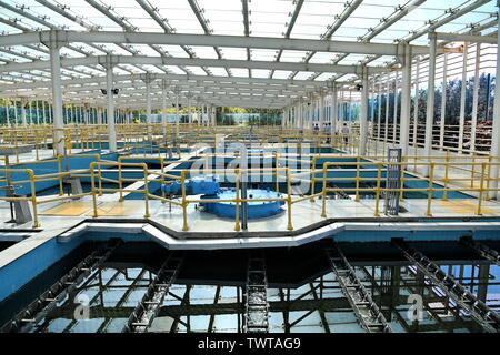 (190623) -- BEIJING, June 23, 2019 (Xinhua) -- Photo taken on May 31, 2019 shows the sewage treatment area of HBIS Group Tangsteel Company in Tangshan, north China's Hebei Province. (Xinhua/Mu Yu) Stock Photo