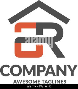 creative letter a and r with roofing on top logo vector concept element Stock Vector
