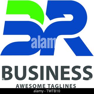 creative strong initial letter br logo vector concept Stock Vector