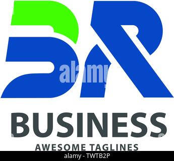 creative strong initial letter br logo vector concept Stock Vector