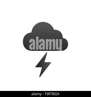 cloud lightning charging icon. Vector illustration isolated on white Stock Vector
