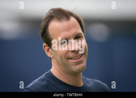 London, UK. 23rd June, 2019. Gregory Rusedski during the Fever-Tree tennis Championships tournament - FINALS at The Queen's Club, London, England on 23 June 2019. Photo by Andy Rowland. Credit: PRiME Media Images/Alamy Live News Stock Photo