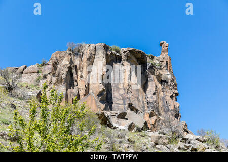 A view of Ihlara valley in Cappadocia, Turkey. Stock Photo