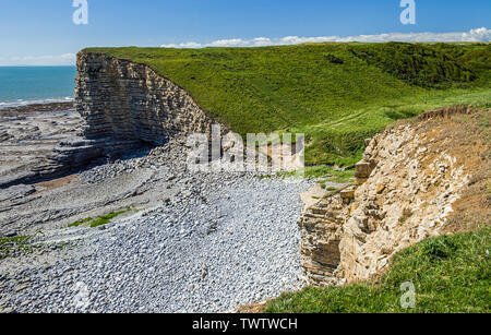 Nash Point Beach and cliffs on the Glamorgan Heritage Coast south Wales Stock Photo
