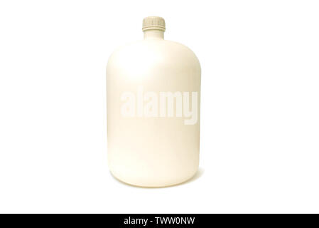 Opaque bottle 20 liter water bottle on white background.with clipping path. Stock Photo