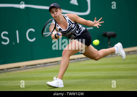 Birmingham, UK. 23rd June, 2019. Ashleigh Barty of Australia during the final against Julia Georges of Germany at Nature Valley Classic 2019, international Women's tennis, day 7, final day at the Edgbaston Priory Club in Birmingham, England on Sunday 23rd June 2019. please note Editorial use only. pic by Tom Smeeth/Andrew Orchard sports photography./Alamy Live News Credit: Andrew Orchard sports photography/Alamy Live News Stock Photo