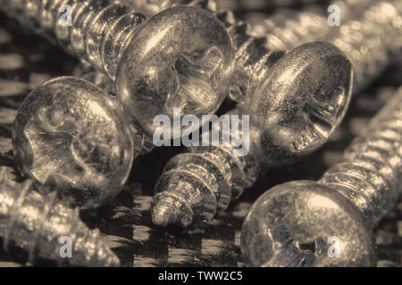 Metal screws for industrial spare parts Stock Photo
