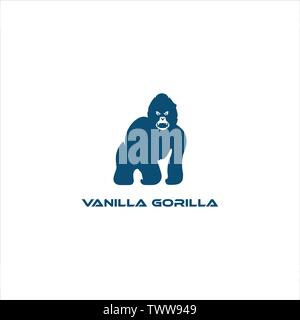 Logo Template Features.Gorilla logo design vector Stock Vector