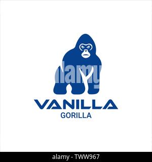 Logo Template Features.Gorilla logo design vector Stock Vector