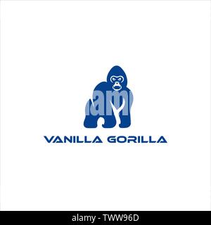 Logo Template Features.Gorilla logo design vector Stock Vector