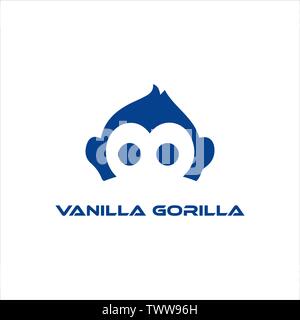 Logo Template Features.Gorilla logo design vector Stock Vector