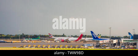 LONDON, UK - October 1, 2016: Heathrow Airport is the second busiest airport in the world by international passenger traffic, as well as the busiest a Stock Photo