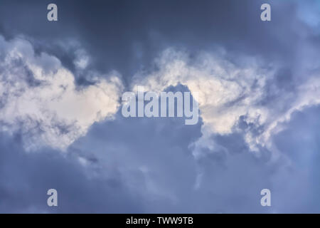 Cloudy sky on a summer evening before a thunderstorm Stock Photo