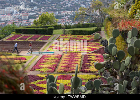 Funchal, Madeira, Portugal - April 23, 2018: Tropical Botanical Garden in Funchal on Madeira island, Portugal Stock Photo