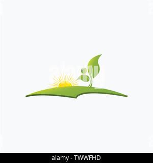 Nature Logo Design vector in illustrator Stock Vector