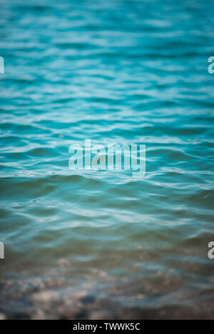 Deep blue sea beach line scene Stock Photo