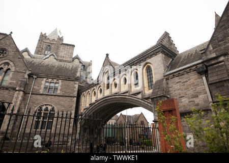 The arch that crosses over Winetavern Street at Christ Church Cathedral, Dublin, Ireland. Stock Photo