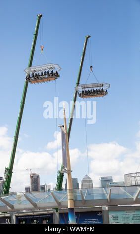London in the Sky at The O2. Unique dining at a sky table suspended ...