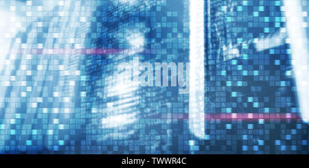Digital background matrix information technology and internet concept. Stock Photo