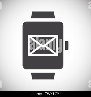 Smart Watch related icon on background for graphic and web design. Simple illustration. Internet concept symbol for website button or mobile app. Stock Vector