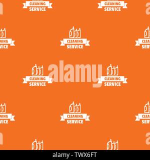 Cleaning service pattern vector orange Stock Vector