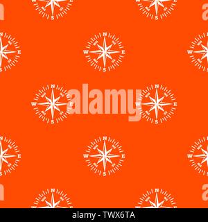 Rose wind pattern vector orange Stock Vector