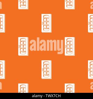 Door pattern vector orange Stock Vector