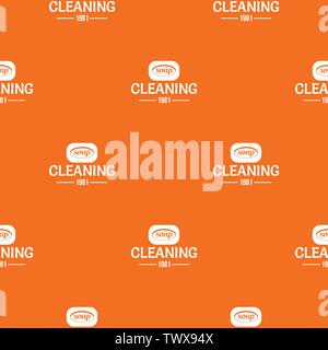 Cleaning soap pattern vector orange Stock Vector