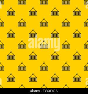 Crane hook lifts container pattern vector Stock Vector