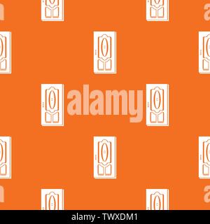 Wooden door pattern vector orange Stock Vector