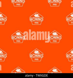 Ironing pattern vector orange Stock Vector